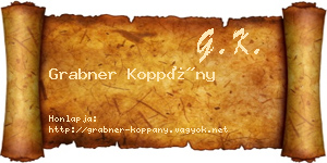 Grabner Koppány névjegykártya